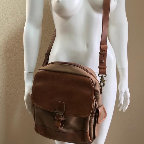 L.L. Bean Handbags - LL bean vintage leather mix messanger crossbody